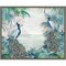 Indian Peafowls by Eva Watts 20-in. W x 16-in. H. Canvas Wall Art Print Framed in Grey